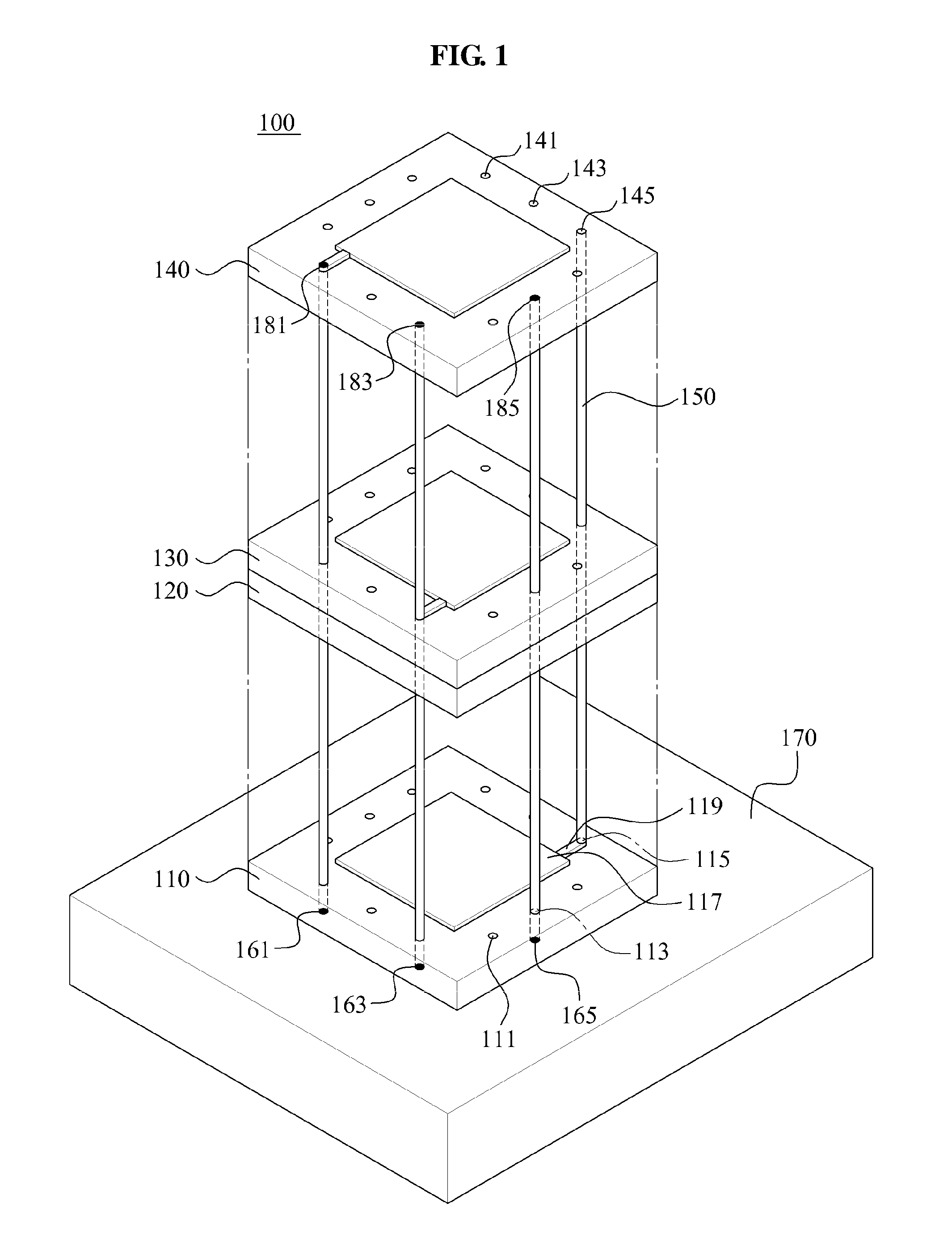 RF layered module using three dimensional vertical wiring and disposing method thereof