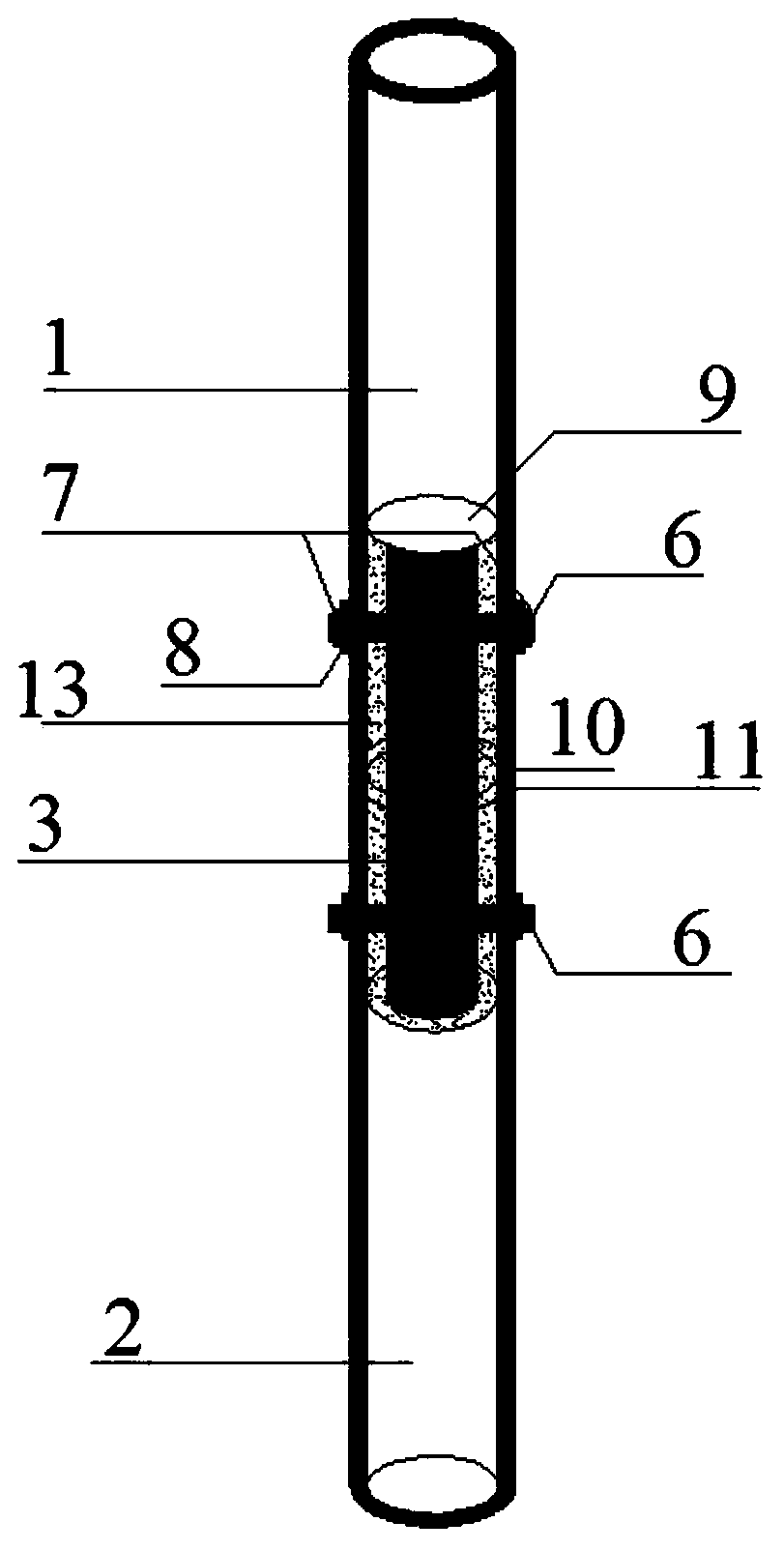 Plug pin type connection structure for prefabricated hollow uplift piles