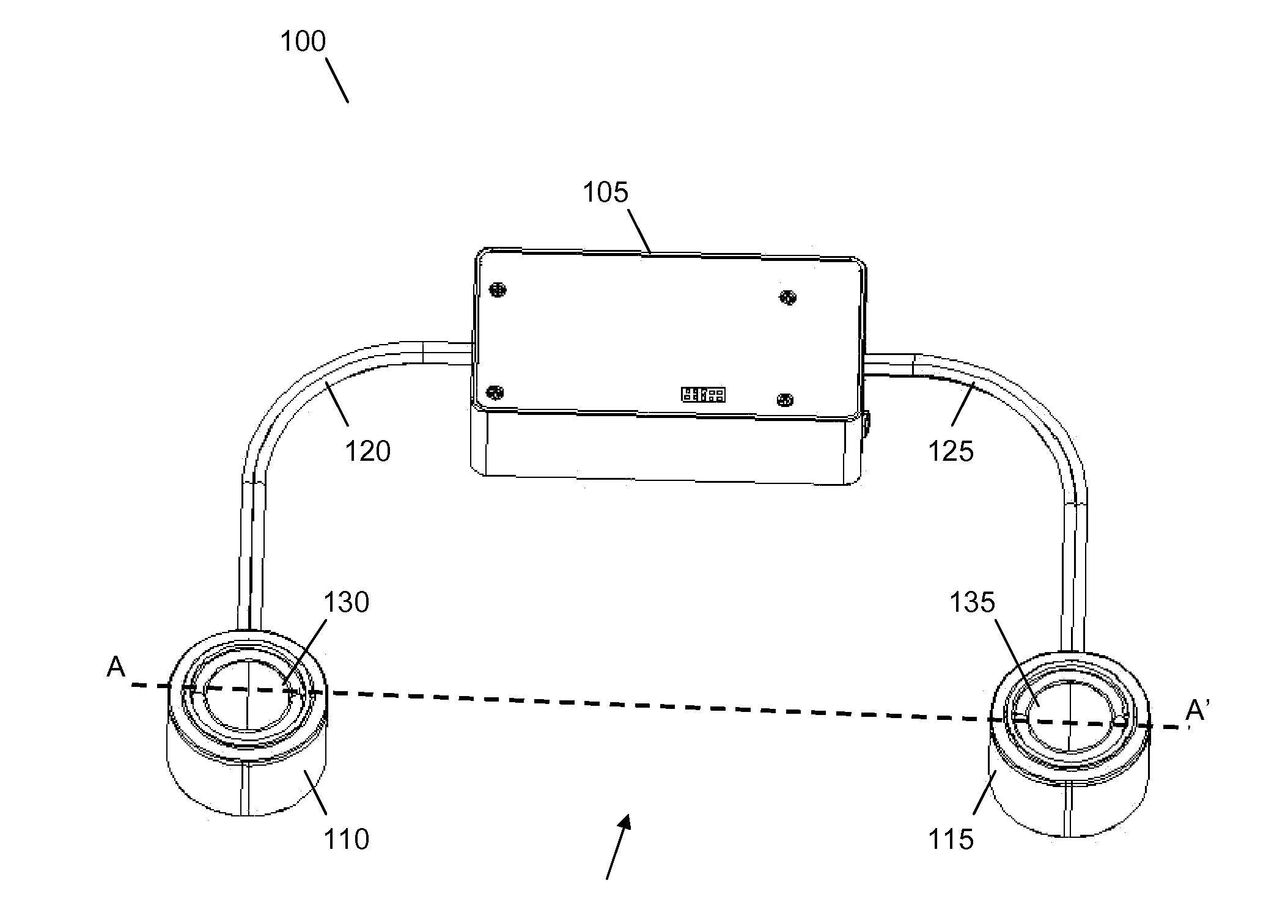Wearable speaker system with satellite speakers and a passive radiator