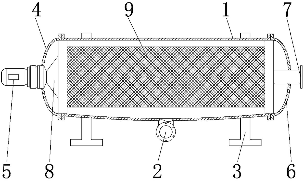 Graded filtering device for water purification treatment of waterworks