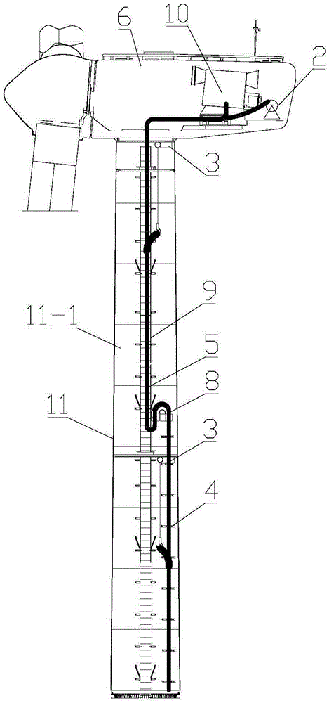Large-size cable laying method for wind turbine generator set