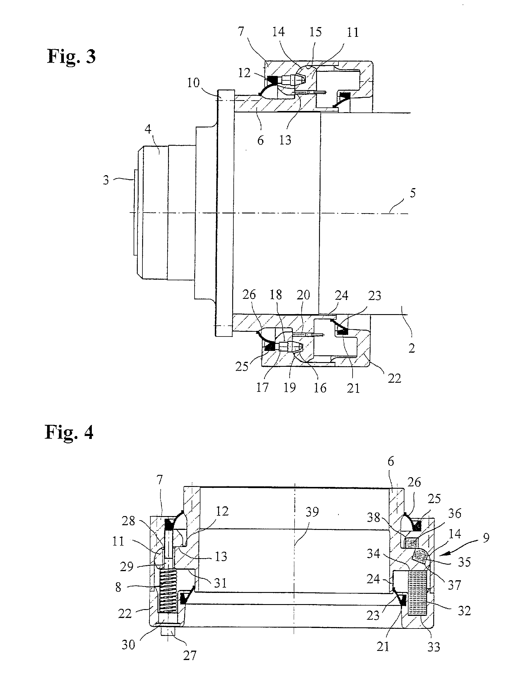 Device to hold a work spindle