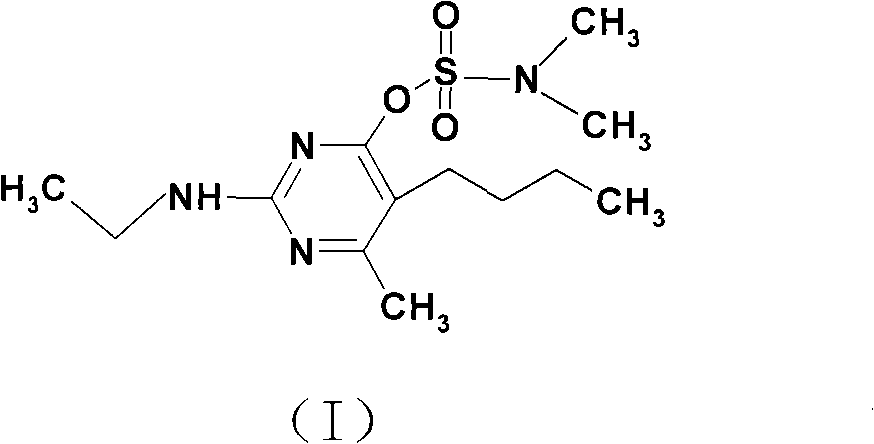 Method for synthesizing 5-nbutyl-2-ethylamido-6-methylpyrimidine-4-dimethyl amine sulfonic acid ester