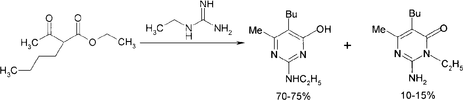Method for synthesizing 5-nbutyl-2-ethylamido-6-methylpyrimidine-4-dimethyl amine sulfonic acid ester