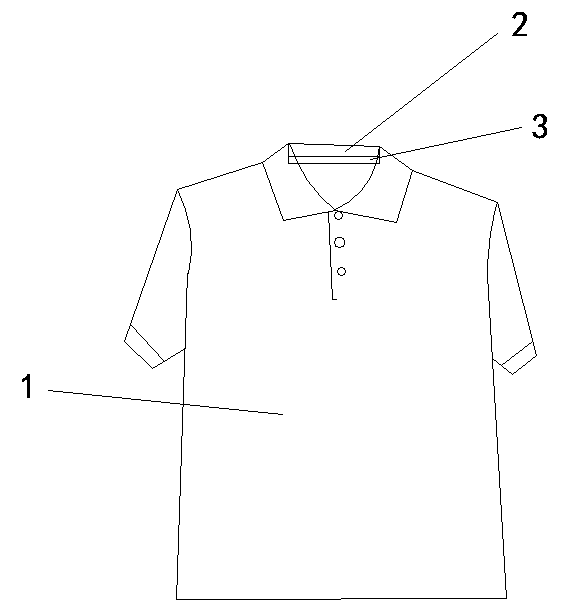 High-breathability garment with collar which can not be contaminated easily