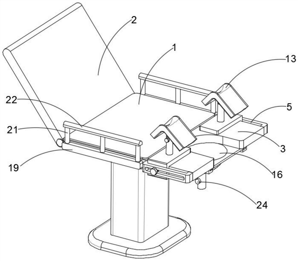 Surgical sickbed for department of gynecology and obstetrics