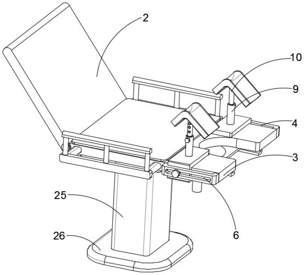 Surgical sickbed for department of gynecology and obstetrics