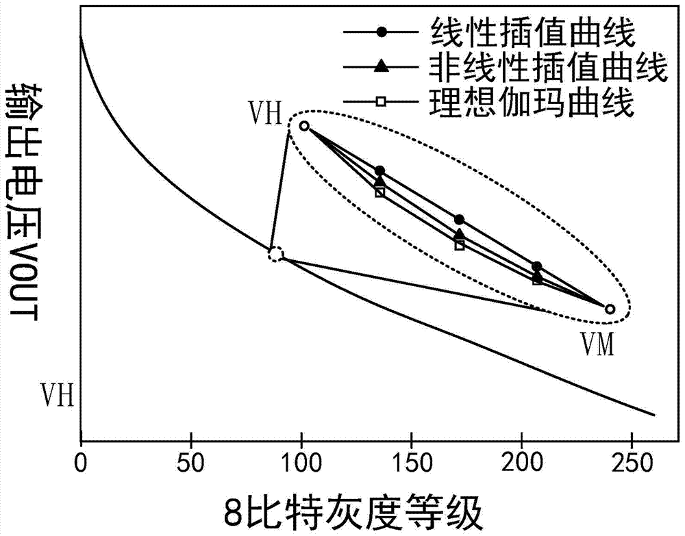 AMOLED display screen drive circuit and nonlinear interpolation construction method thereof