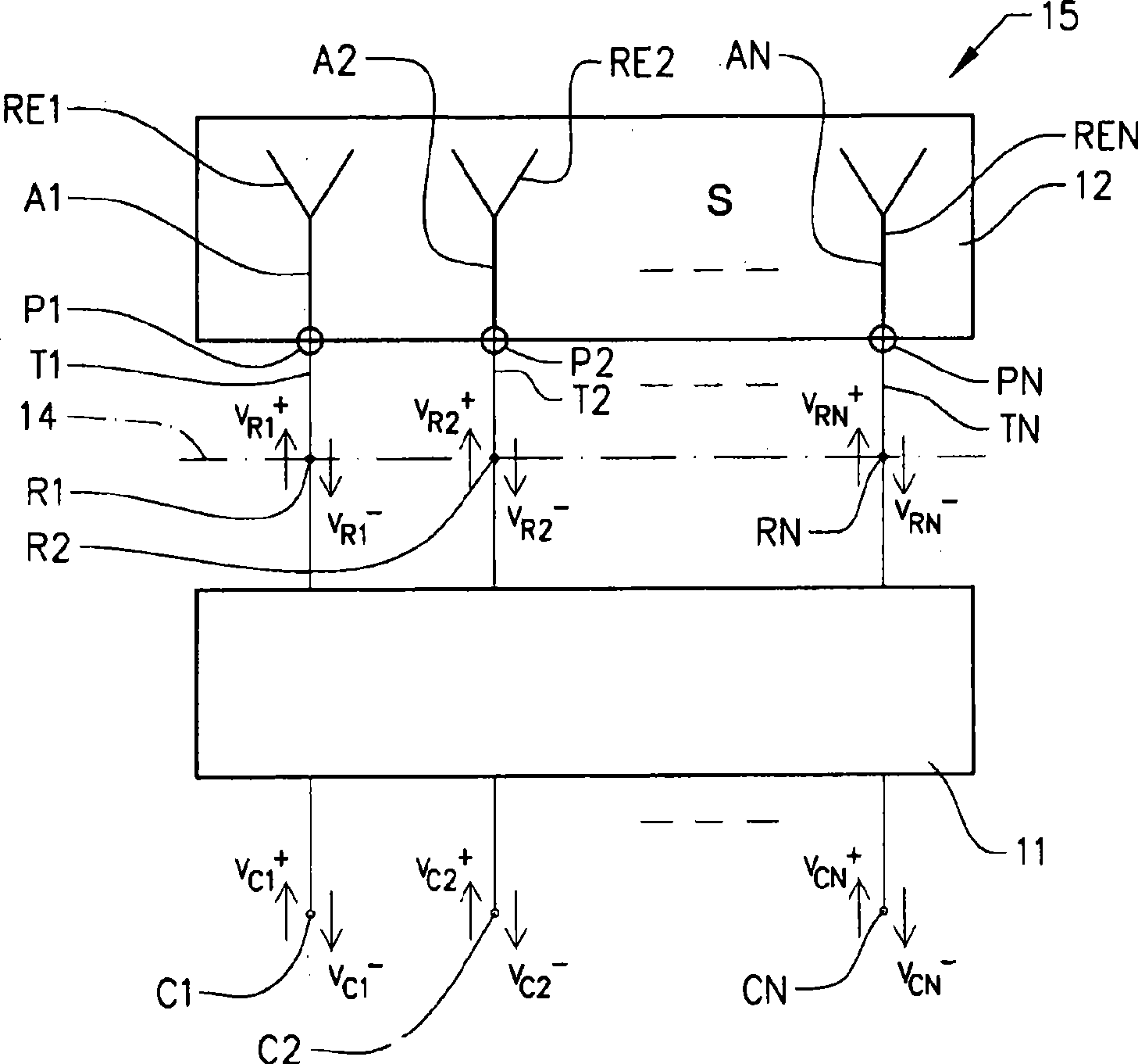 Method and device for coupling cancellation of closely spaced antennas
