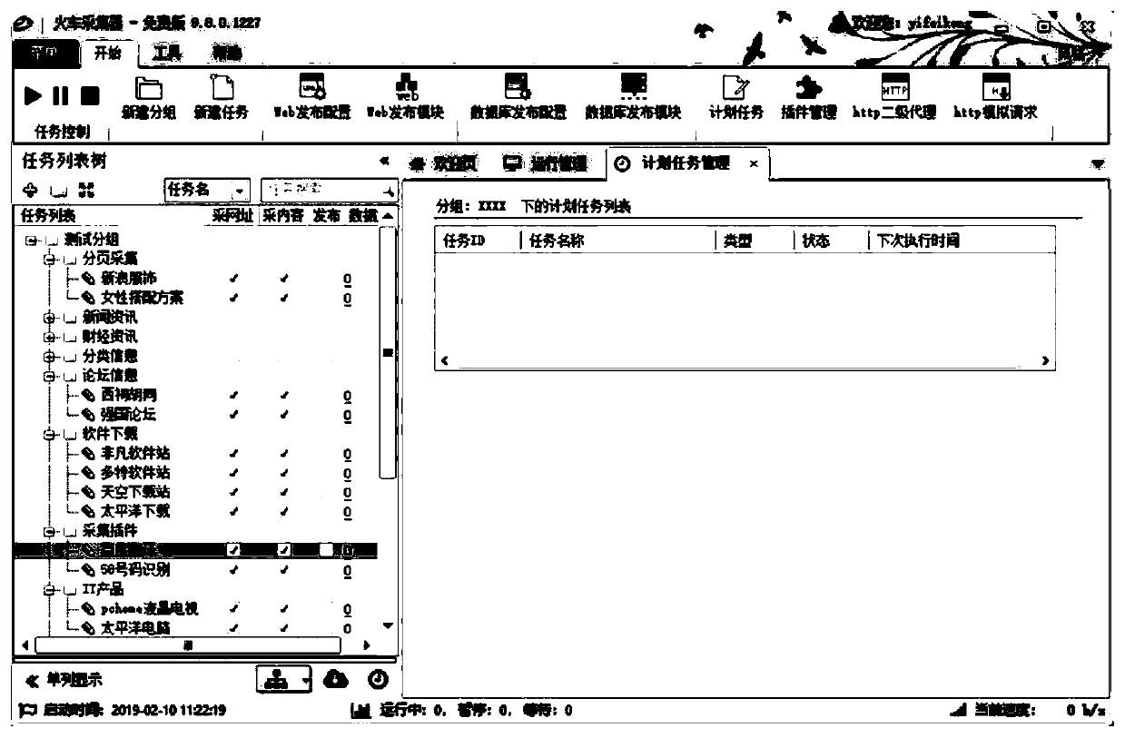 Distributed internet data acquisition system and method based on event-driven model