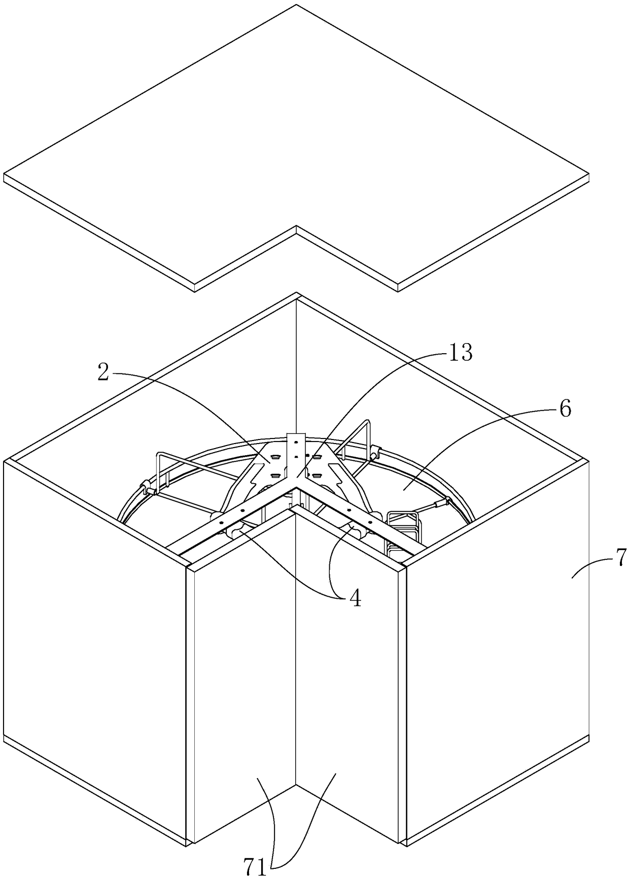 Rotating tray device and cabinet