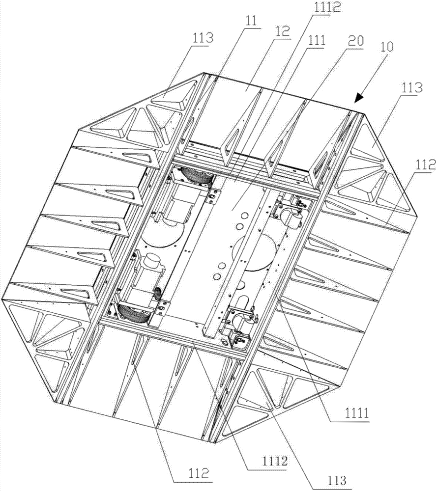 Test vehicle chassis main body mechanism for unmanned vehicle and vehicle chassis