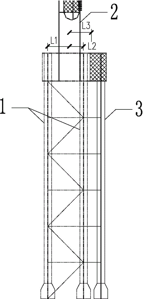 On-line rapid transformation method of side column to center column in old industrial factory building with steel structure