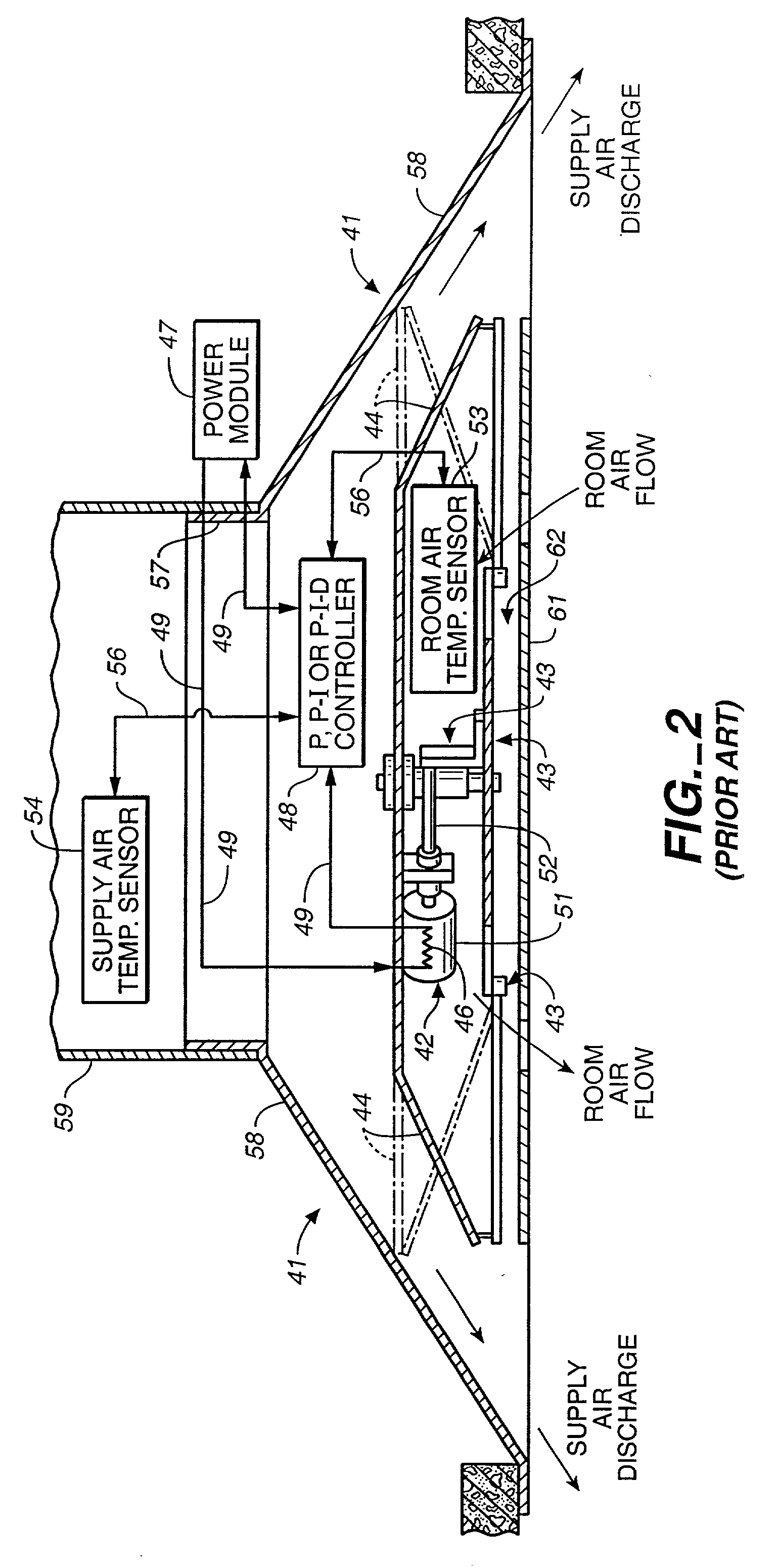Variable-air-volume diffuser, actuator assembly and method