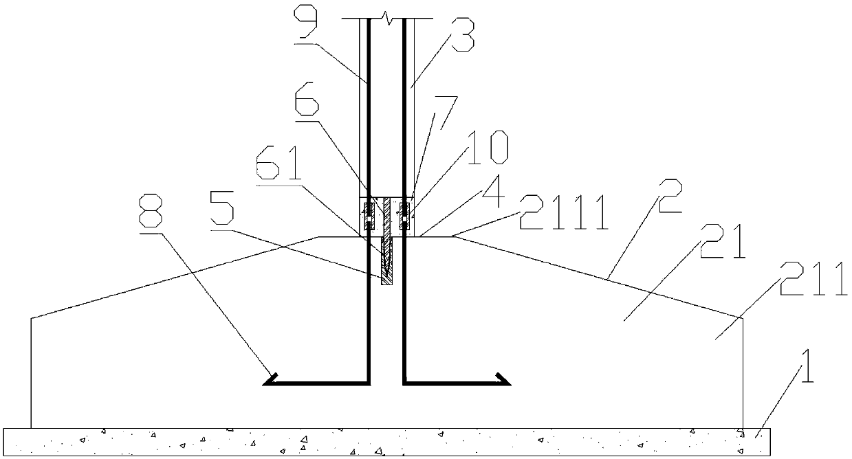 Prefabricated foundation bearing platform and foundation structure