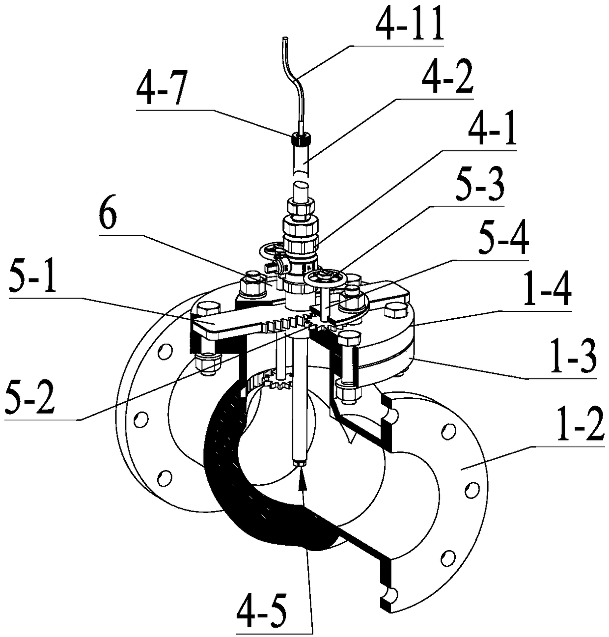 Pipeline flow velocity measuring device based on fiber Bragg grating