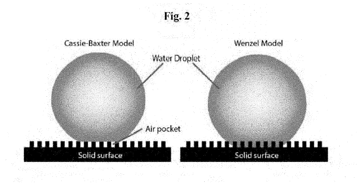 Substrate with a superhydrophobic coating and a method of fabricating thereof