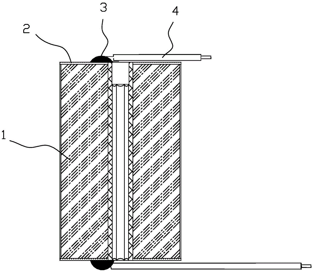 A welding method that can increase the connection strength between the gold-sprayed end face of the capacitor and the lead wire