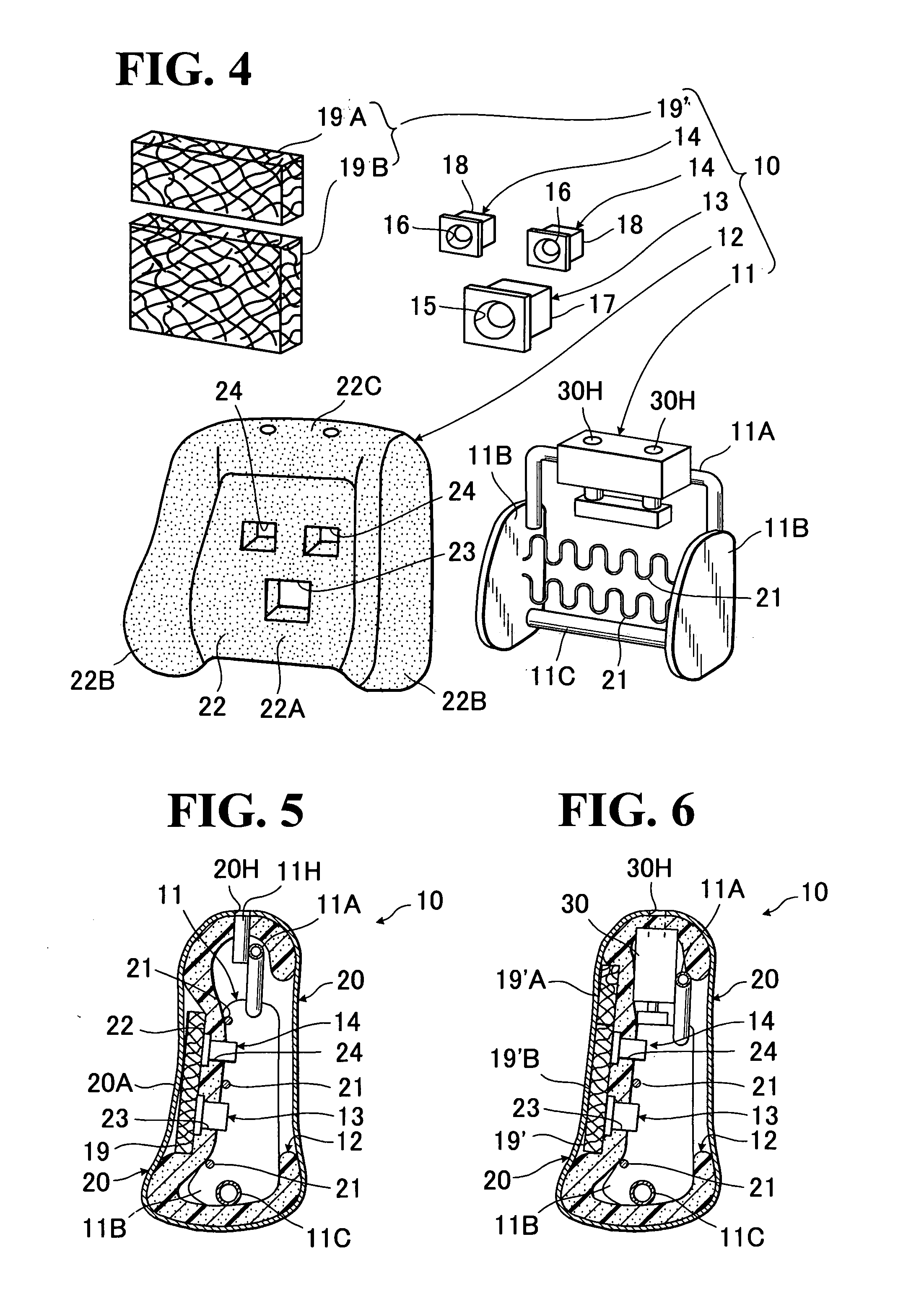 Acoustic structure of seat back