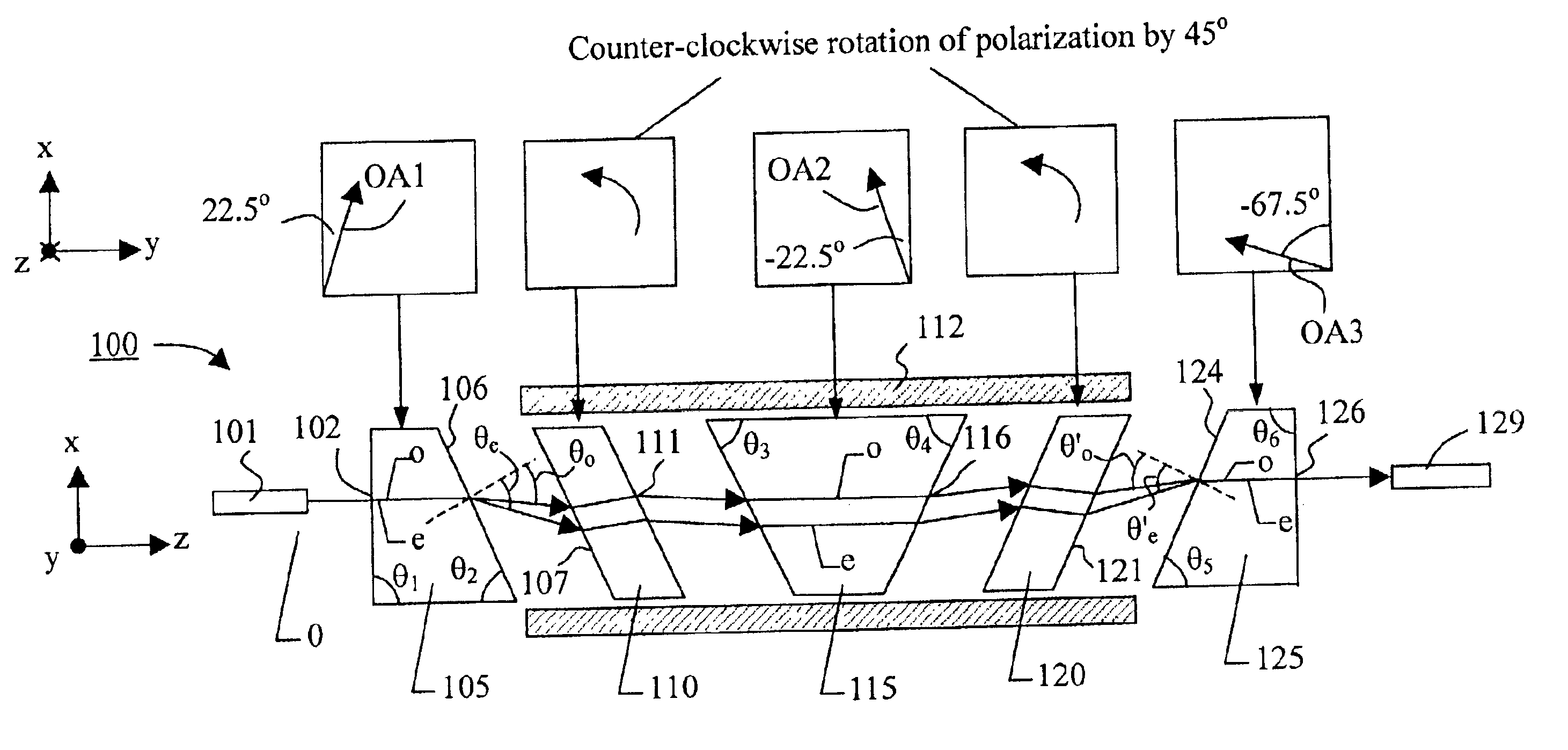 Two-stage optical isolator with simplified assembly process and improved performance