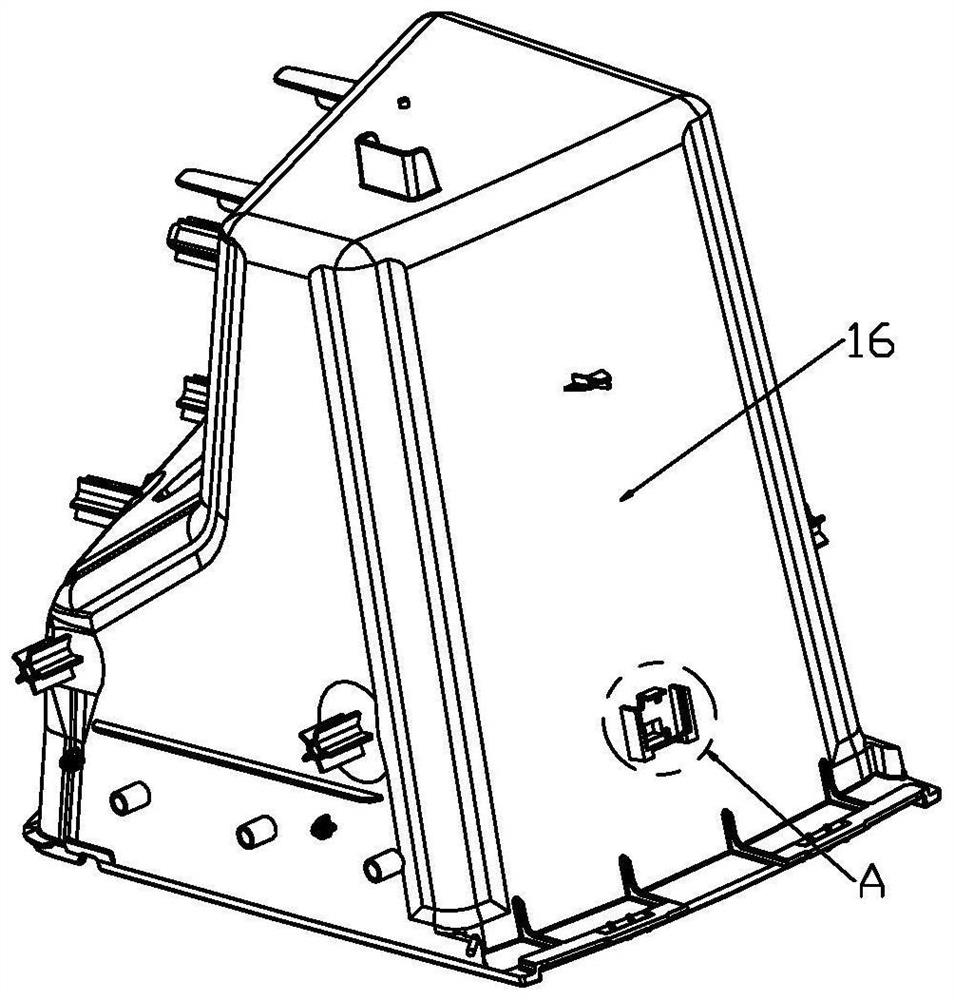 Automobile sundry hopper injection mold with inclined top driven by sliding block mechanism