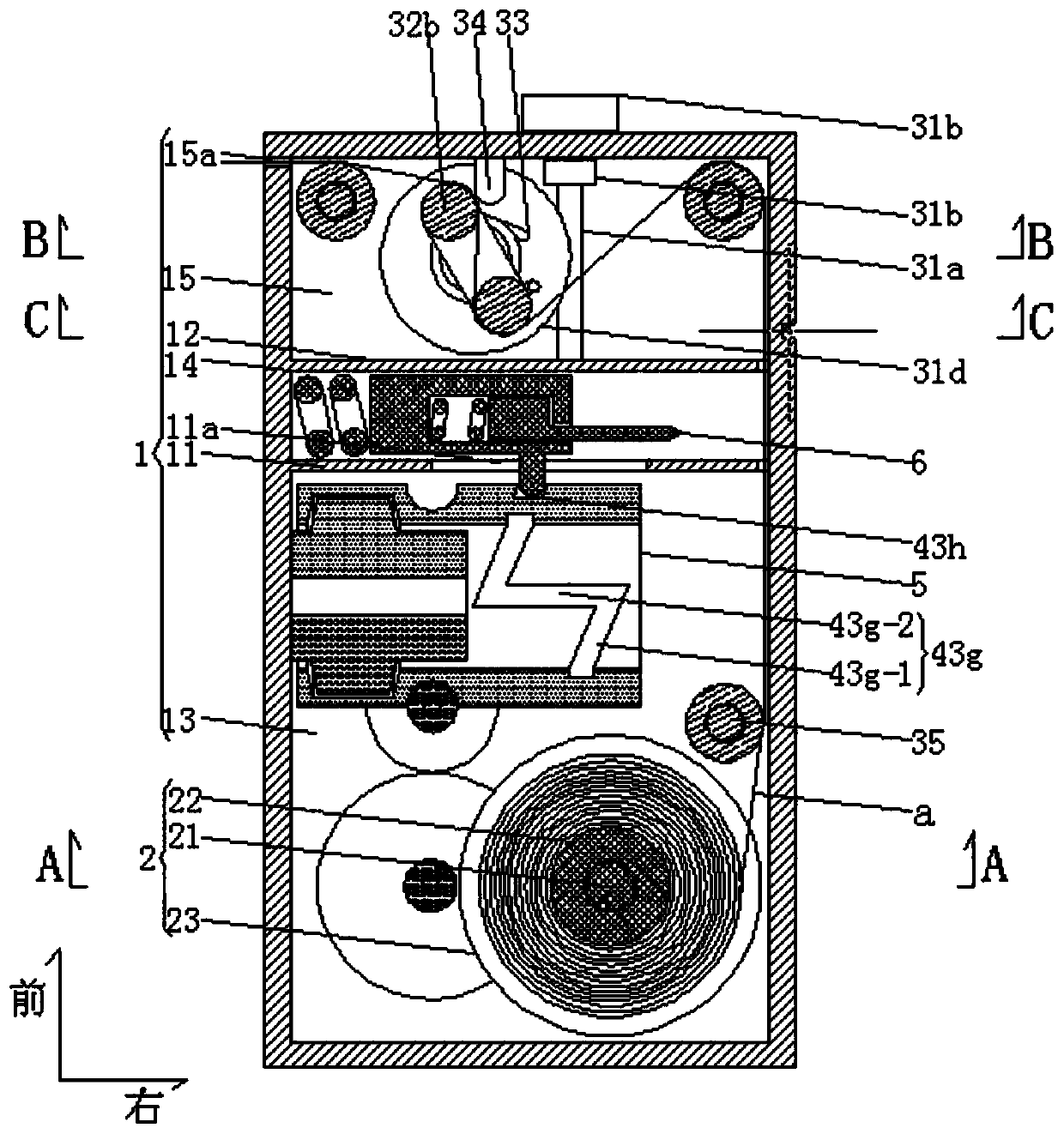Using method of transfusion port wound warning adhesive tape treatment device in oncology department