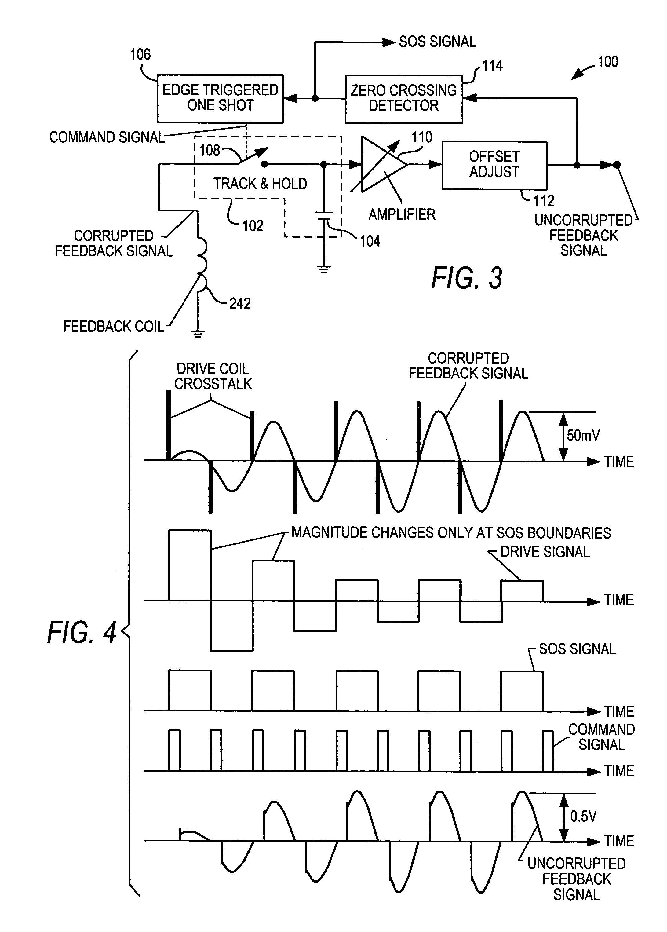Motor drive circuit with reduced coil crosstalk in a feedback signal indicative of mirror motion in light scanning arrangements