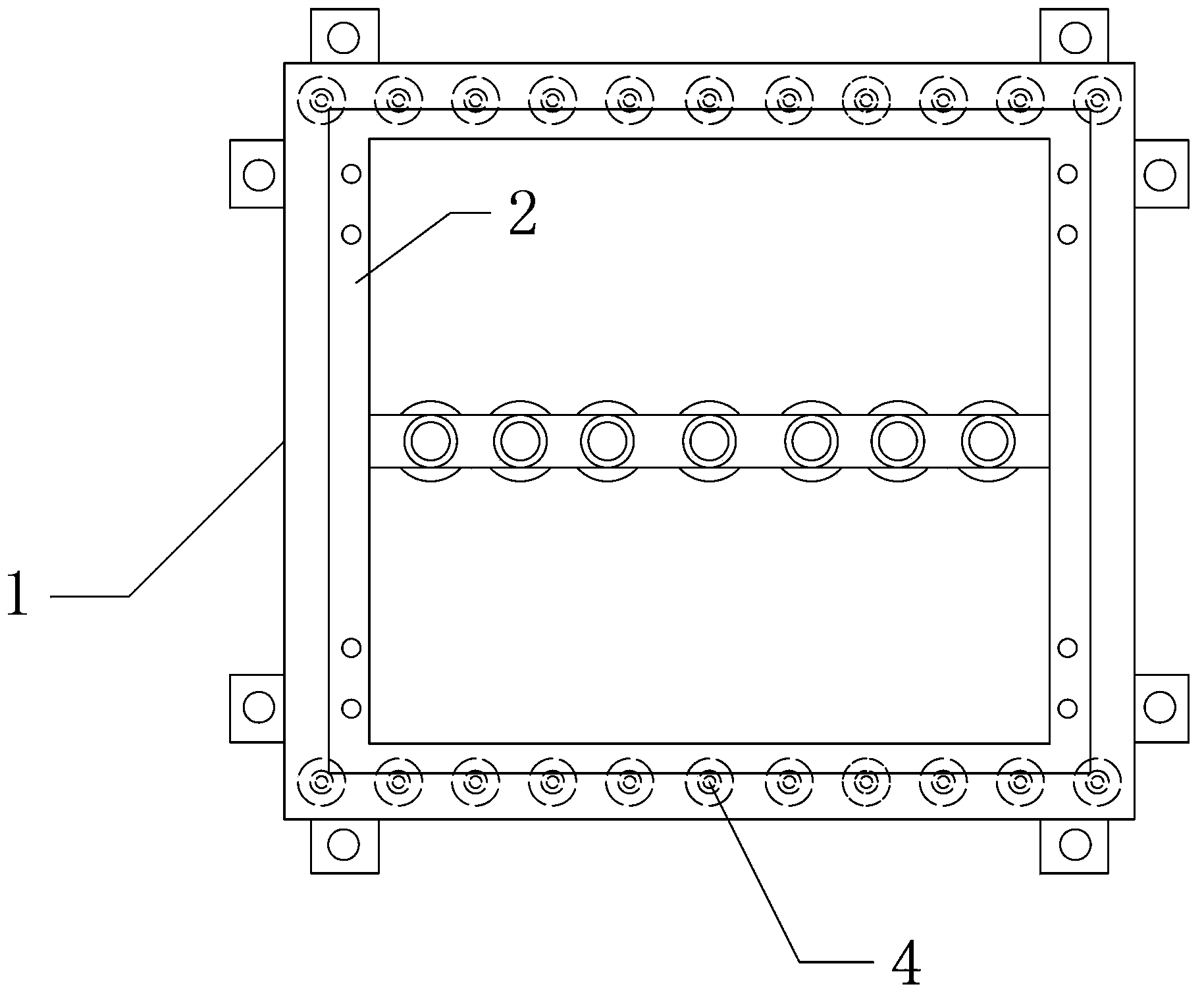 Adjustable LED panel fixing support