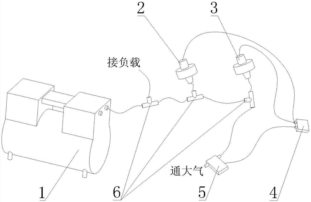 Medical air compressor having adjustable output pressure and operating continuously