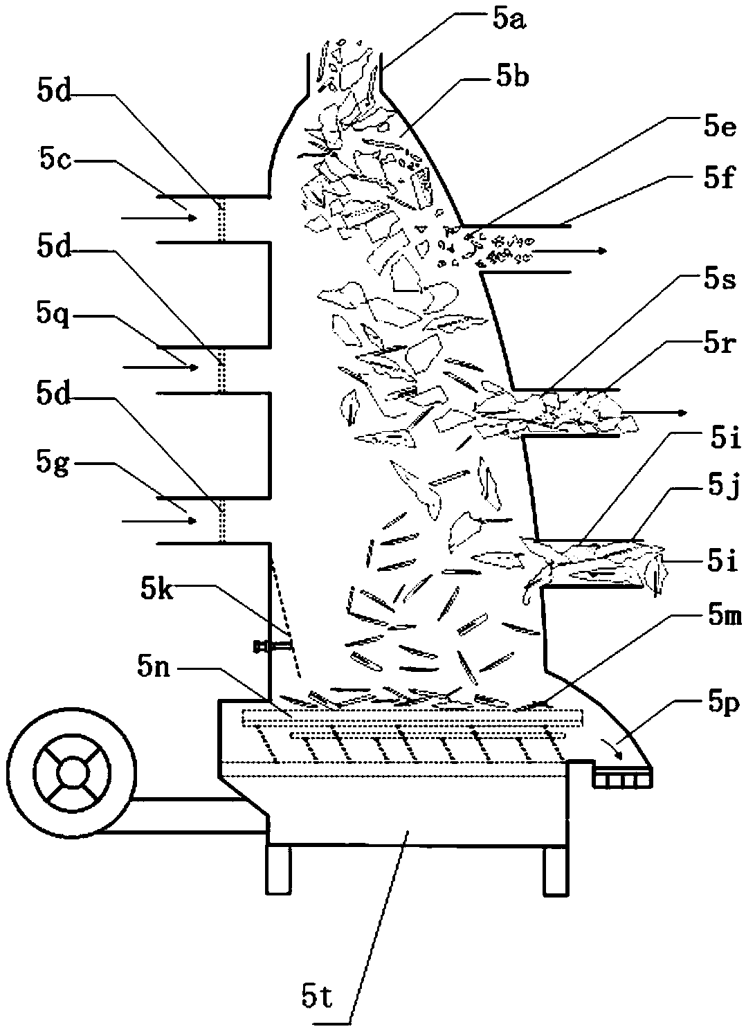 A high-efficiency vertical air separation equipment and its application process