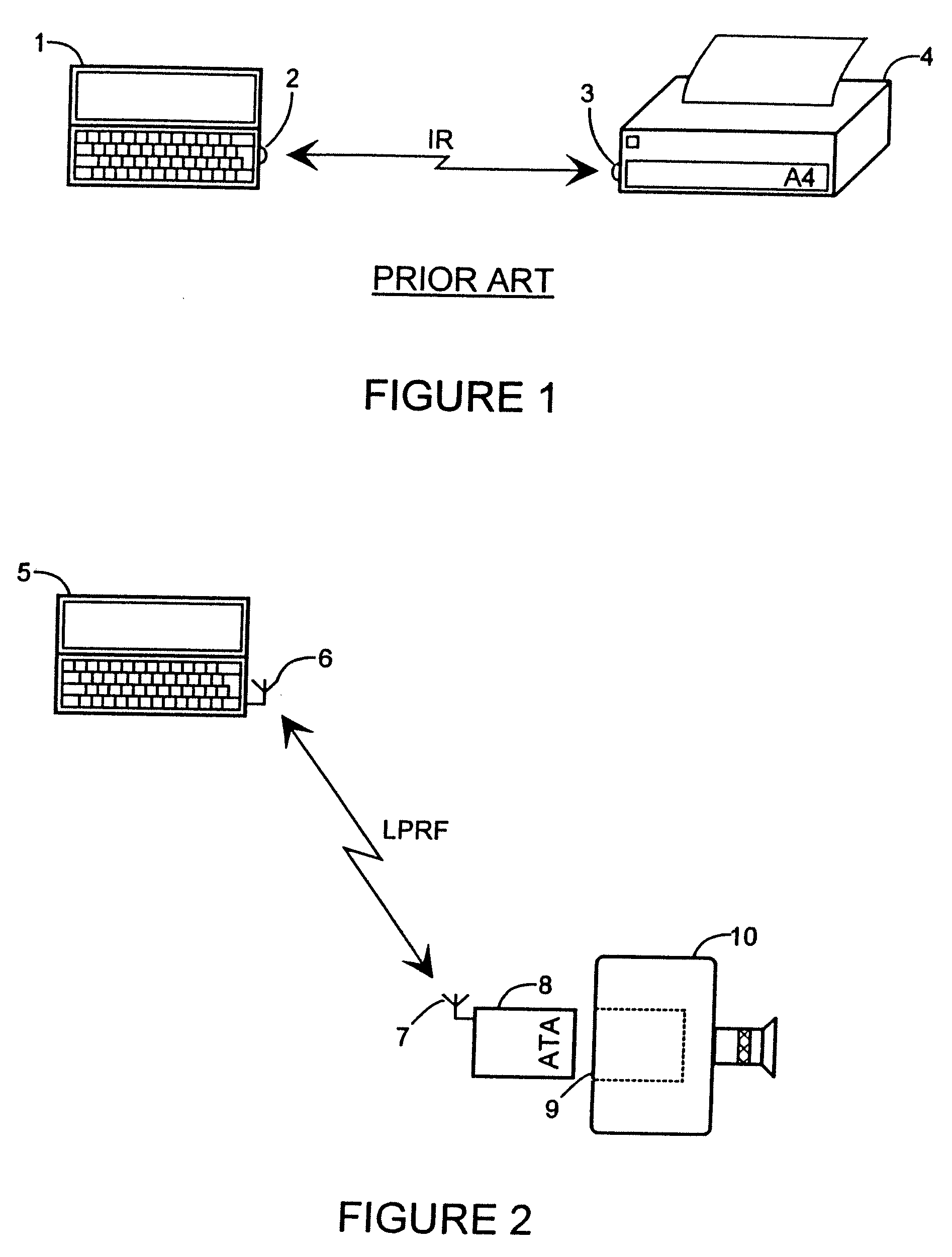 Method for Data Communication between a Wireless Device and an Electronic Device, and a Data Communication Device