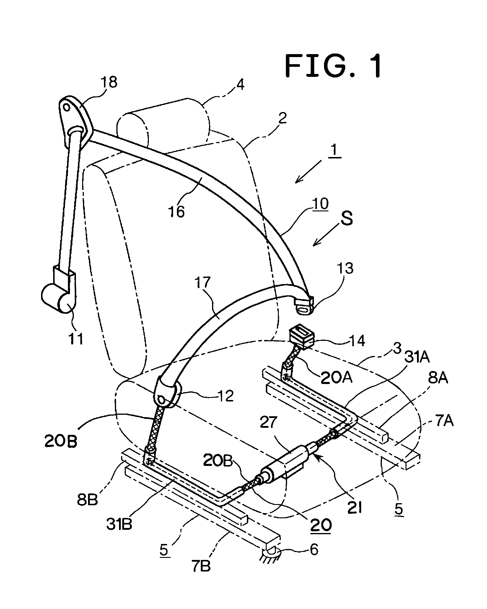 Seatbelt pretensioner mechanism for vehicle seat