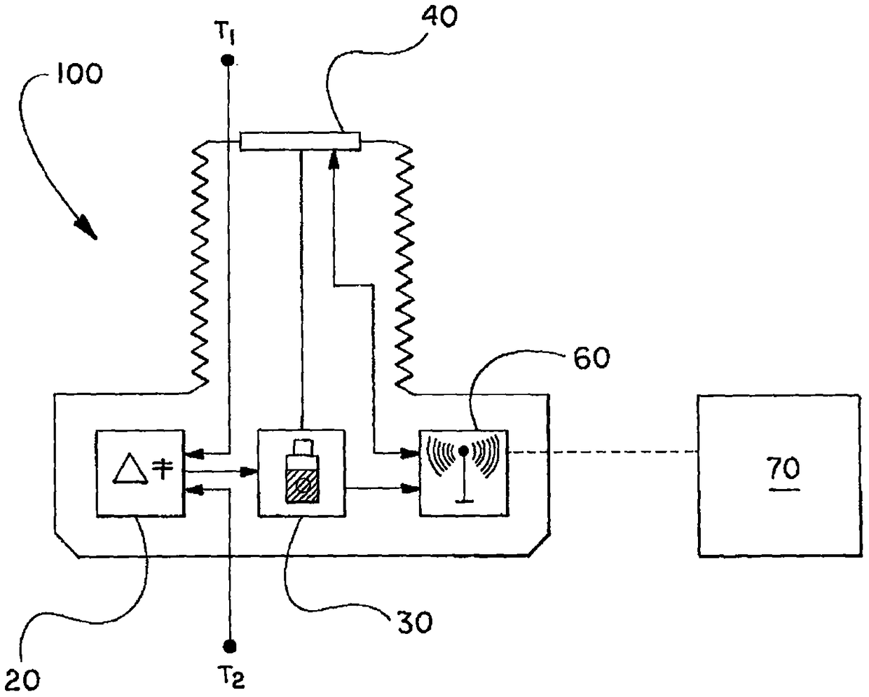 Thermoelectric powered wireless vehicle system sensor system