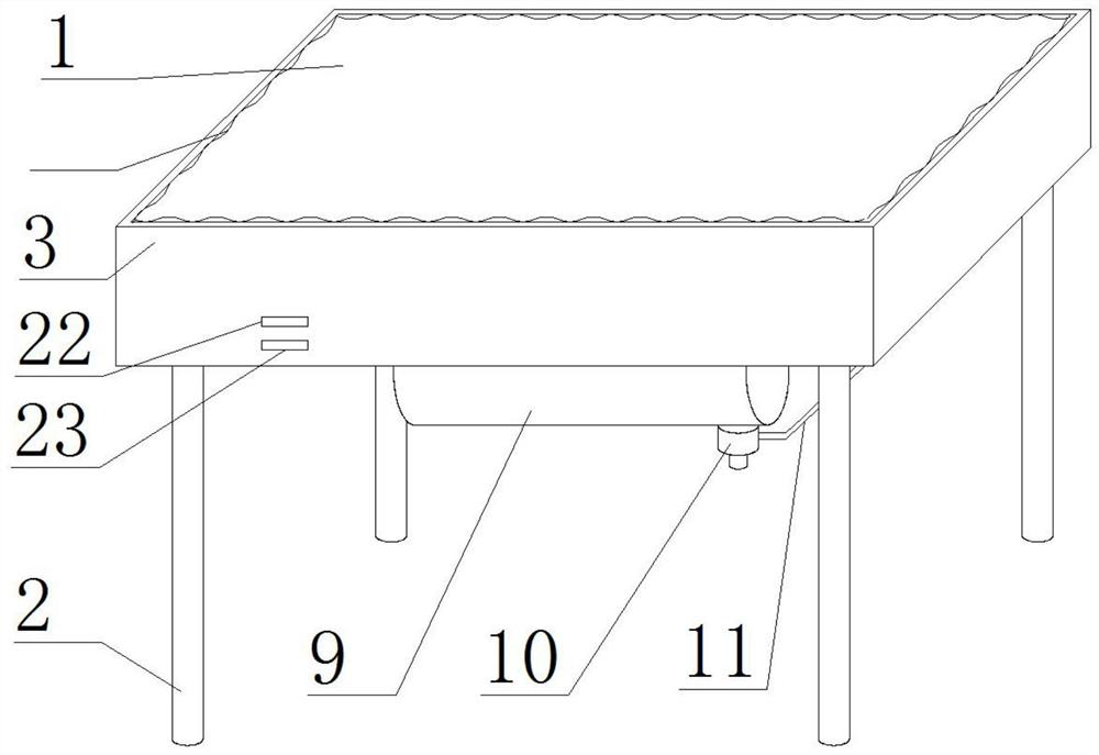 Integrated cutting table for live pig slaughtering