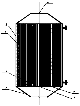 Single-tube-bundle split solid heat accumulation heat exchanger