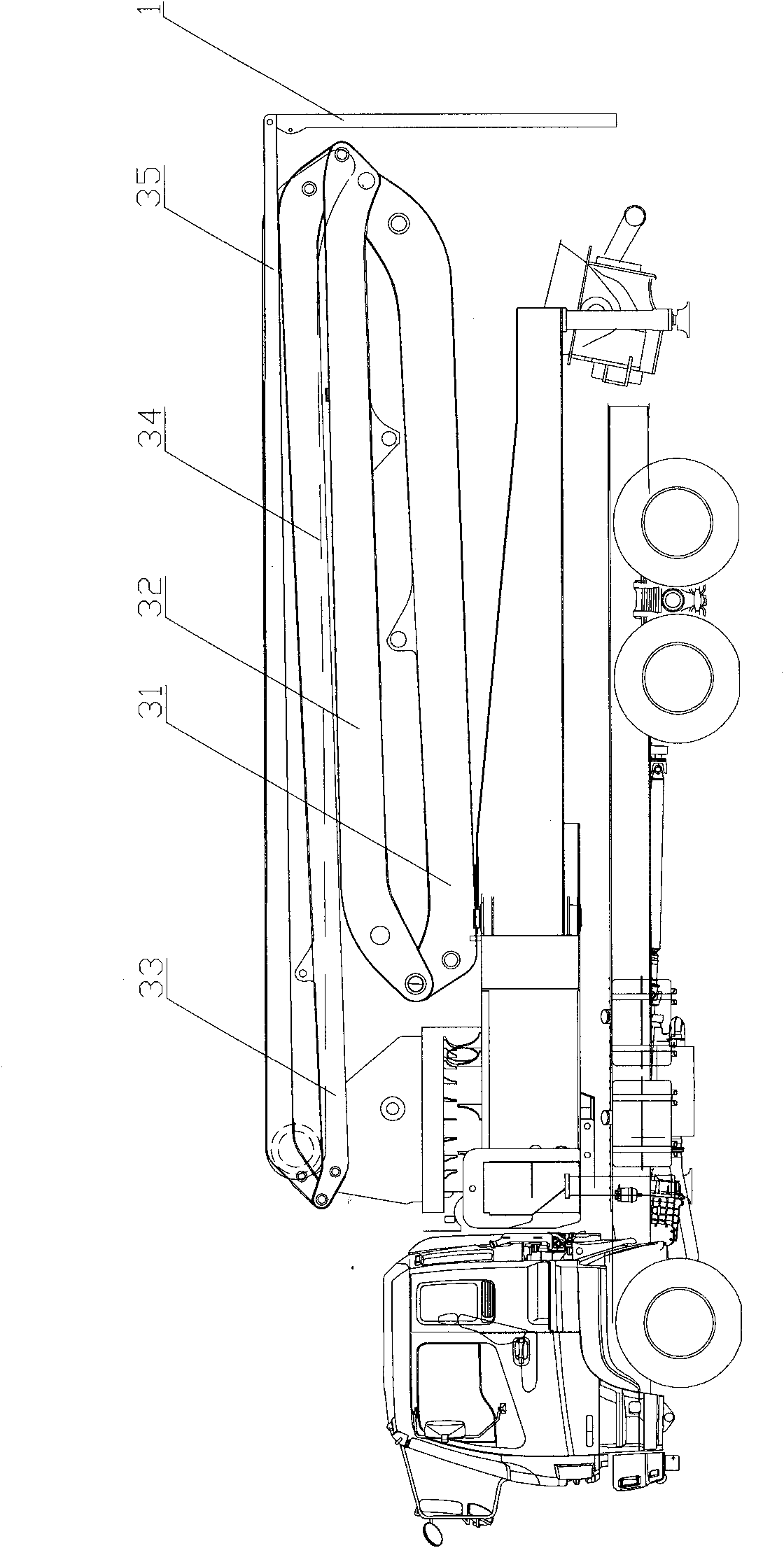 Concrete pump truck and boom device thereof