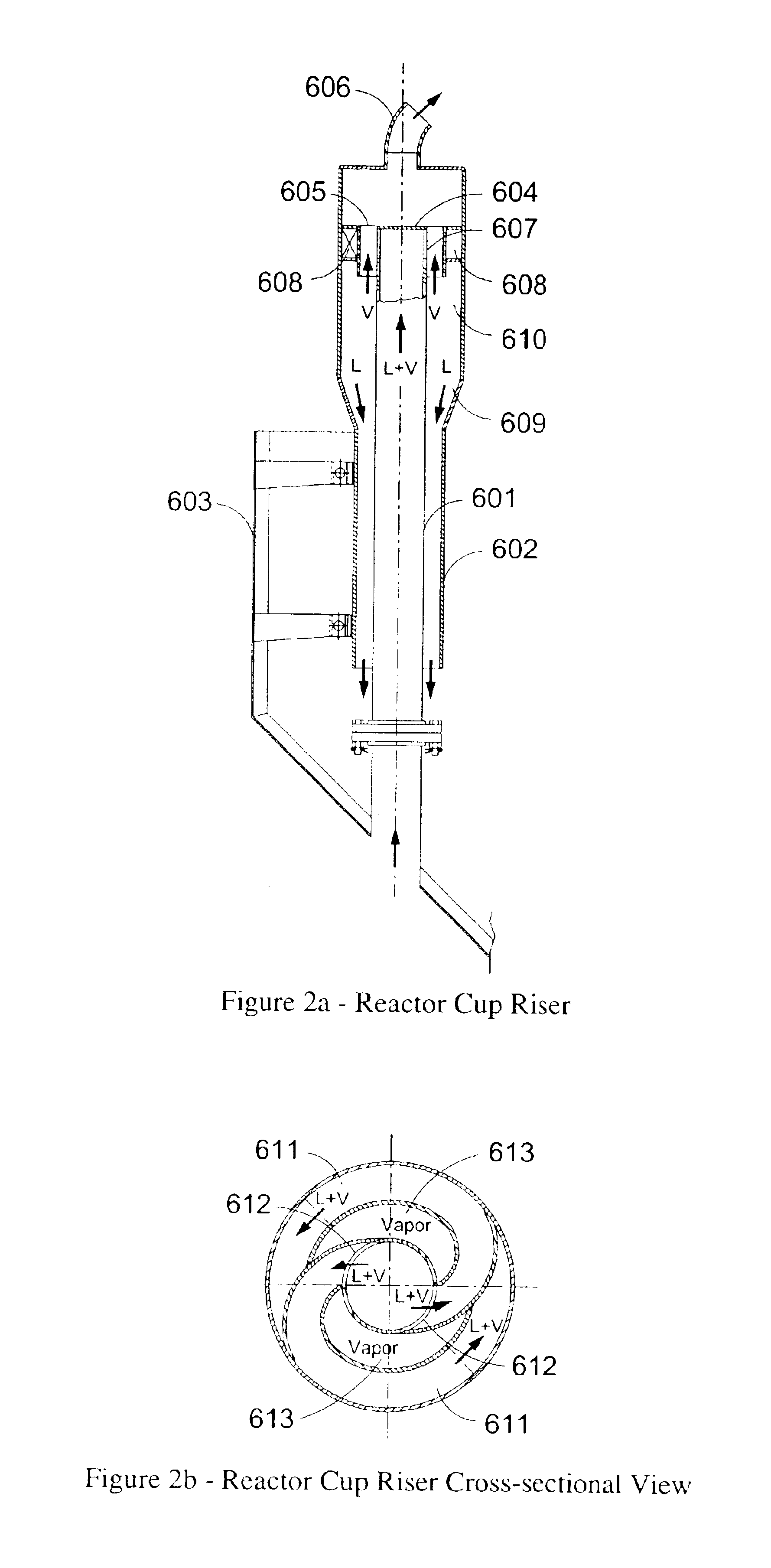 Apparatus for hydrocracking and/or hydrogenating fossil fuels