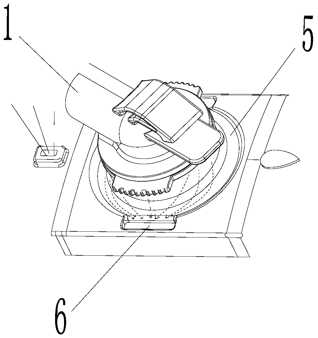 Gushing arm assembly and household electrical water appliance