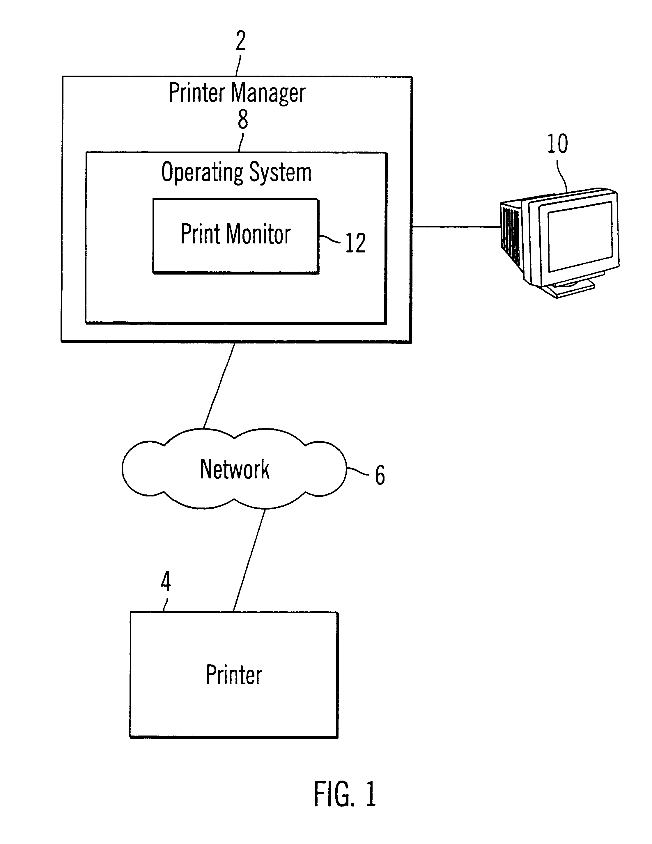 Method, system, and program for monitoring a device with a computer using user selected monitoring settings