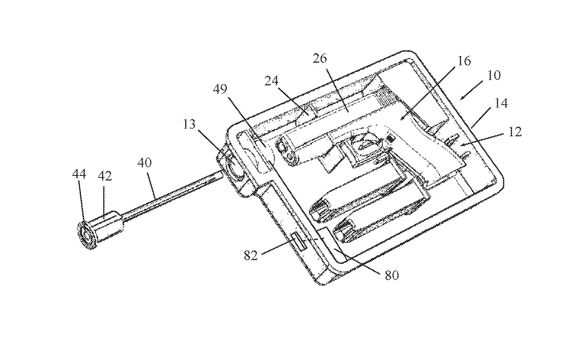 Firearm safety case with battery recharger