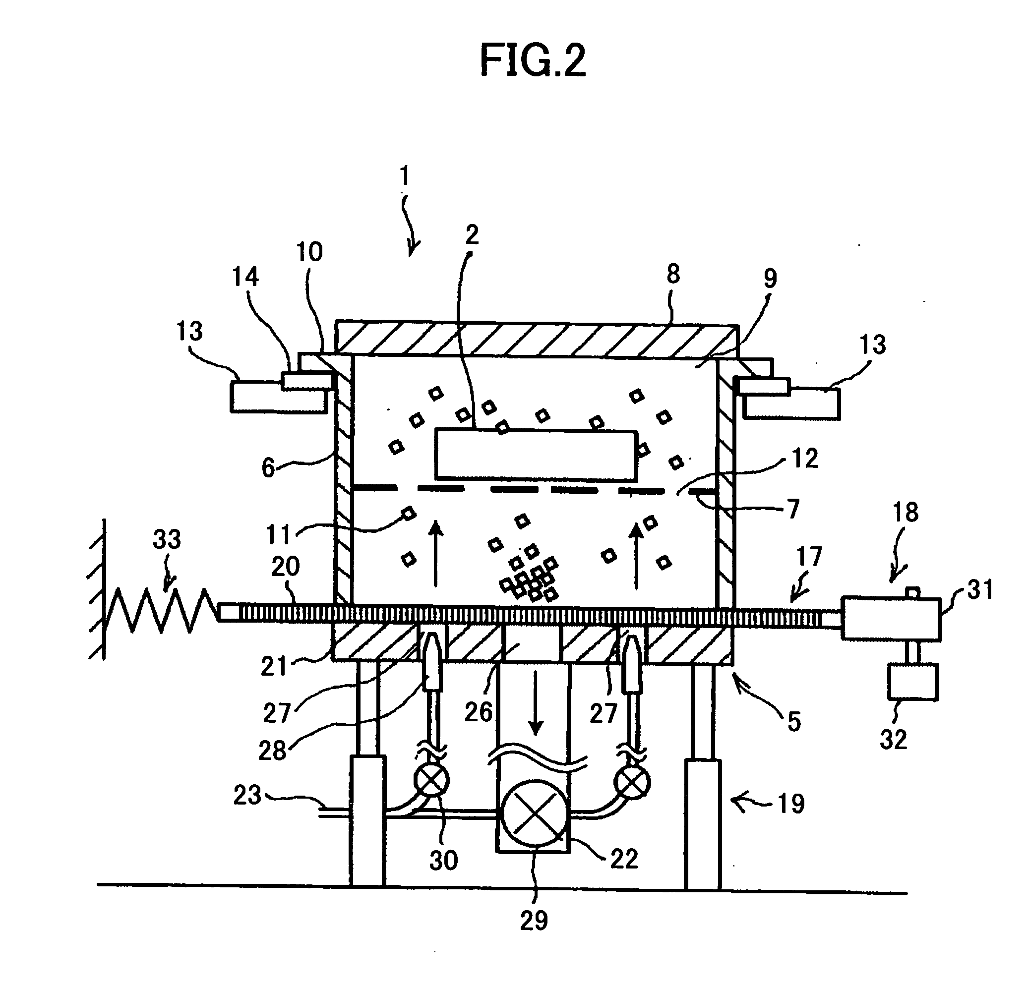 Dry type cleaning apparatus and dry type cleaning method