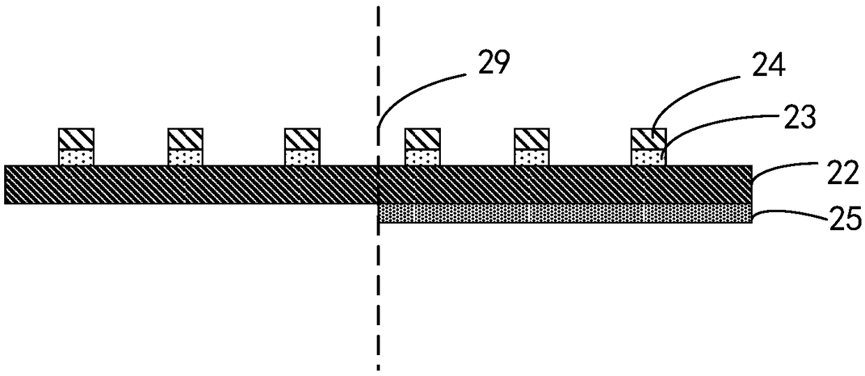 Hook face display device and manufacturing method thereof and display apparatus