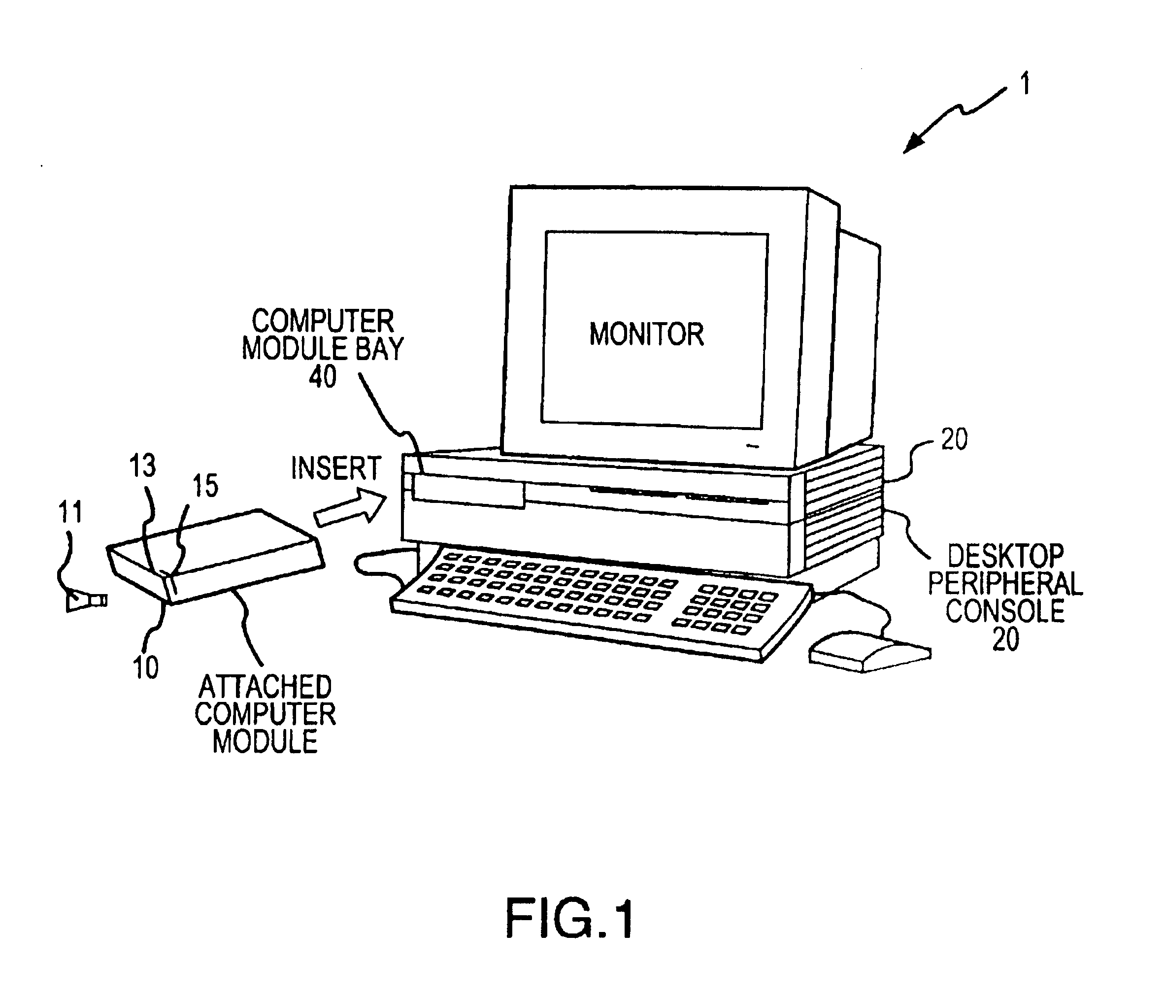 Password protected modular computer method and device