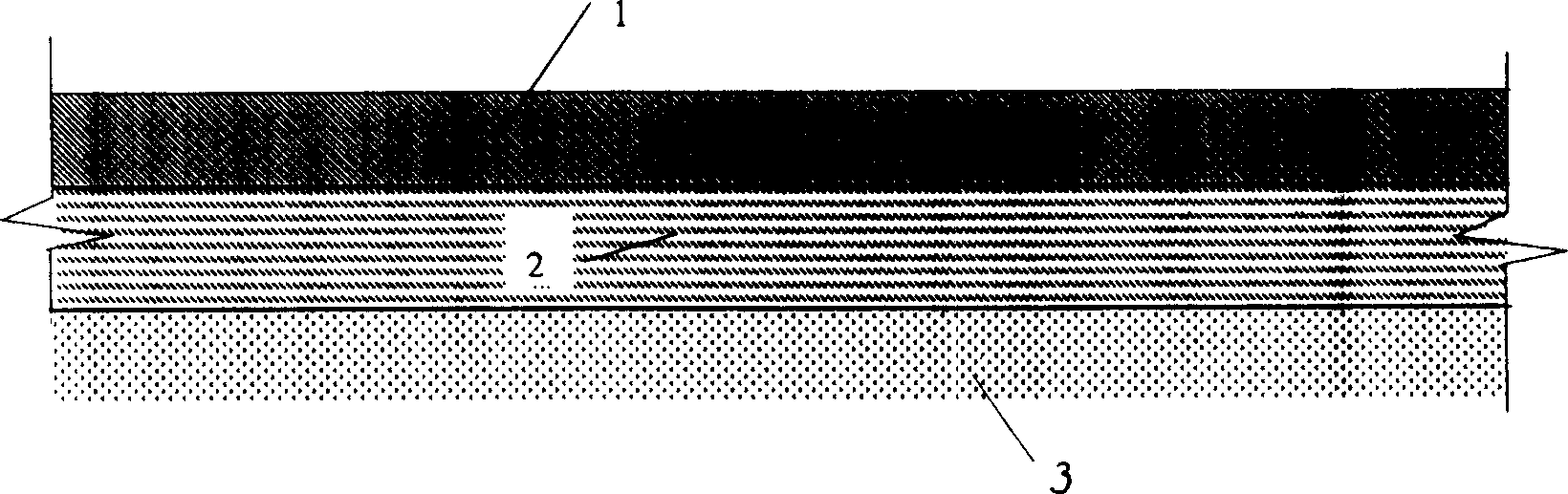 Road surface structure of rolling flexiable fibre cement concrete as based and construction method thereof