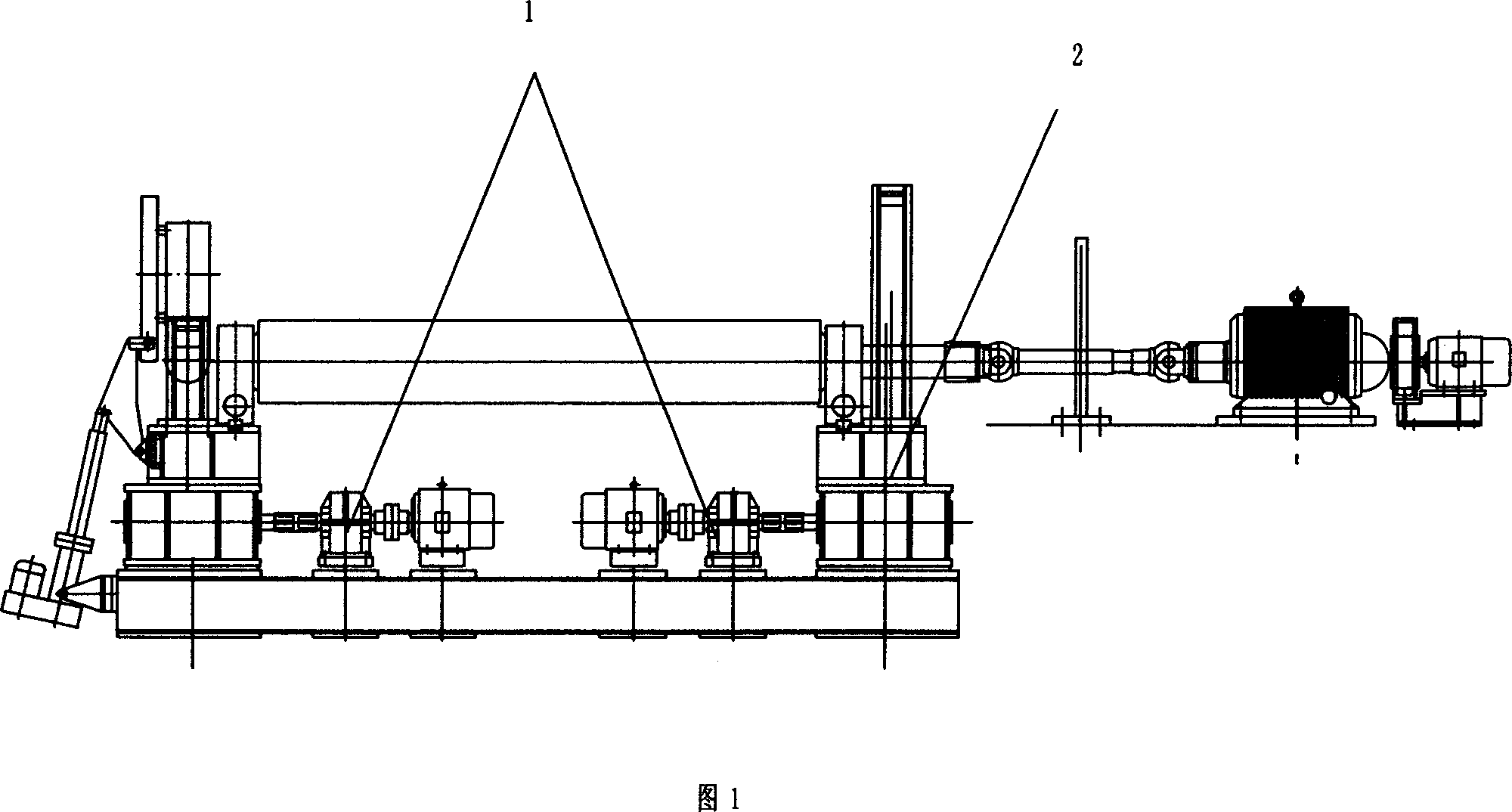 Horizontal downward-adjusting type mechanical rolling machine