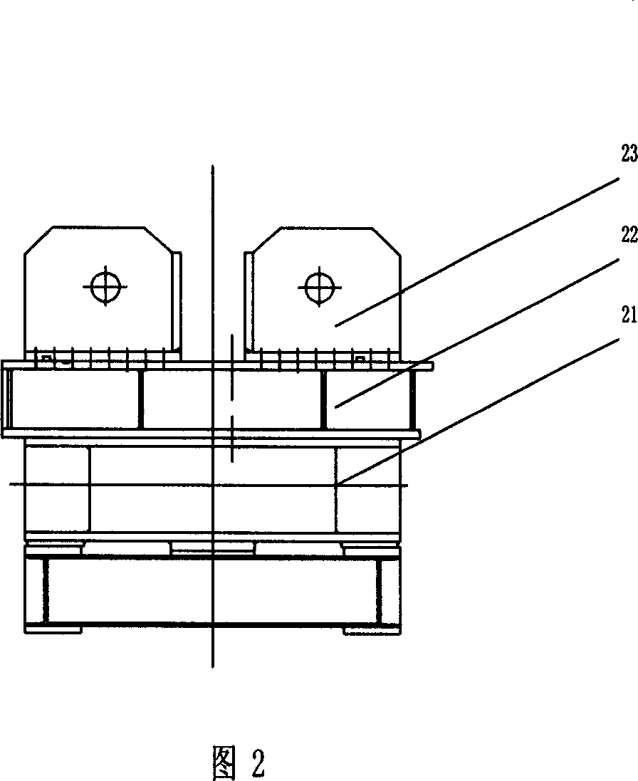 Horizontal downward-adjusting type mechanical rolling machine