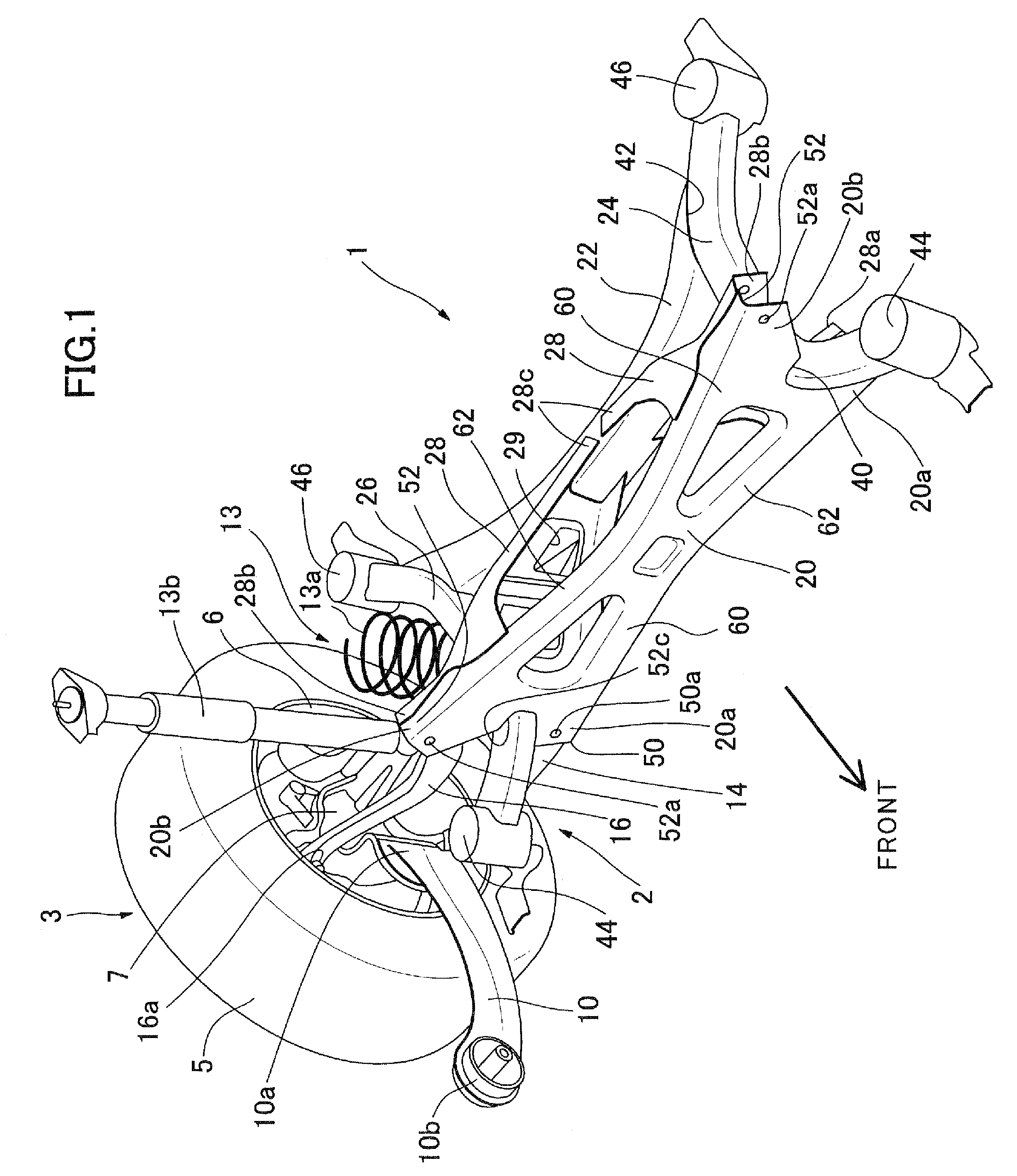 Suspension subframe structure of vehicle