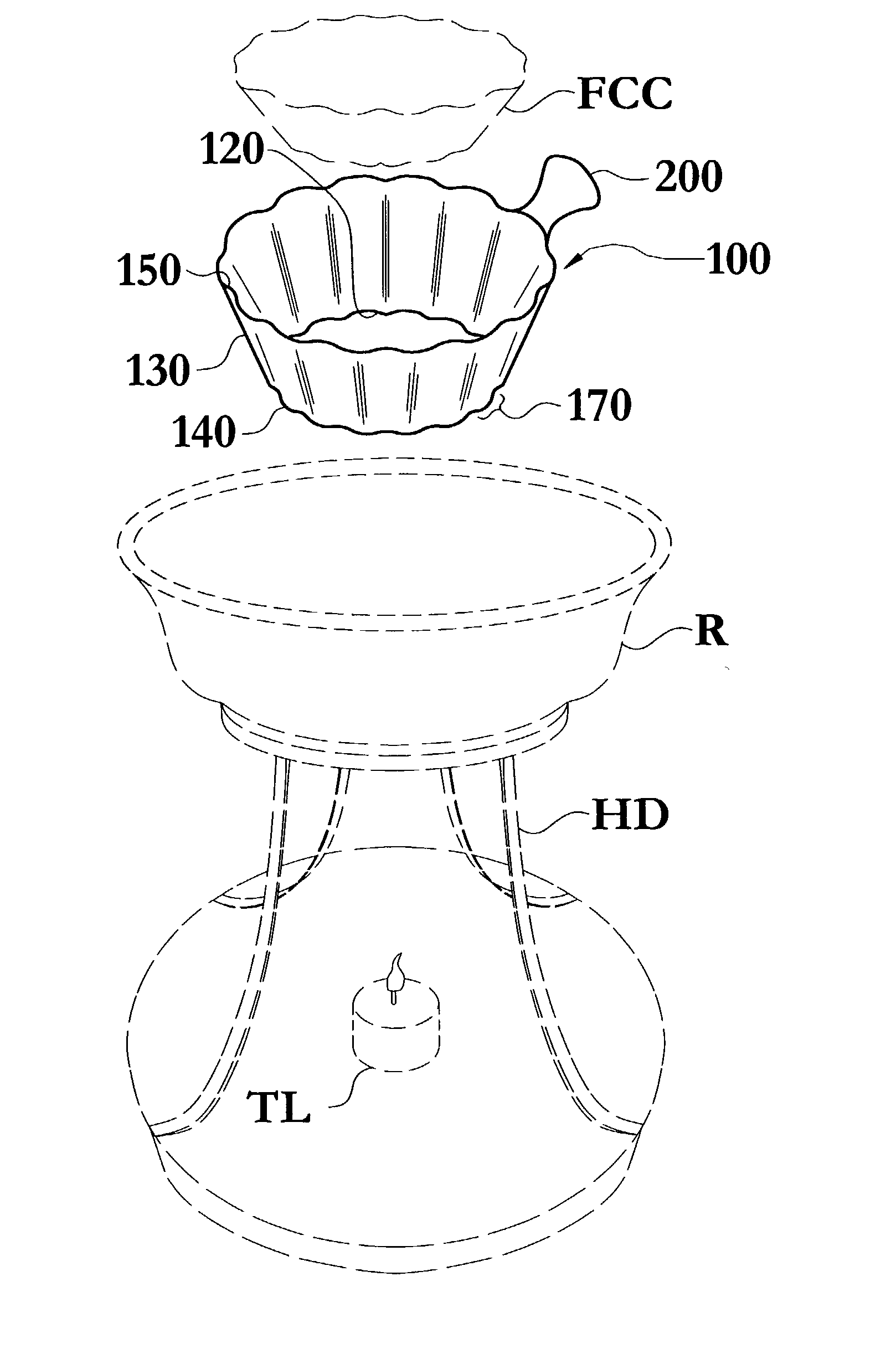 Fragrance-carrier composition retainer