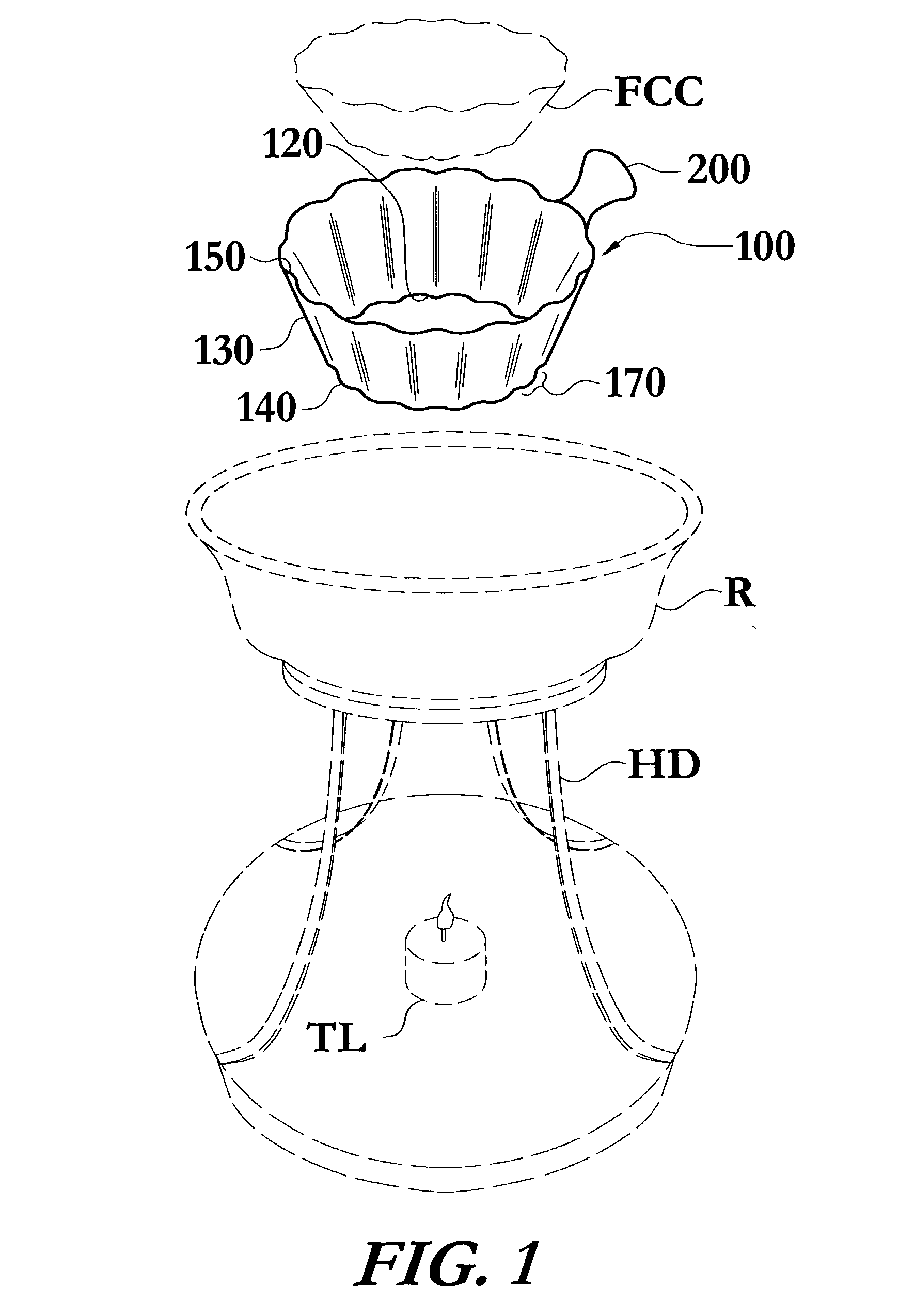 Fragrance-carrier composition retainer