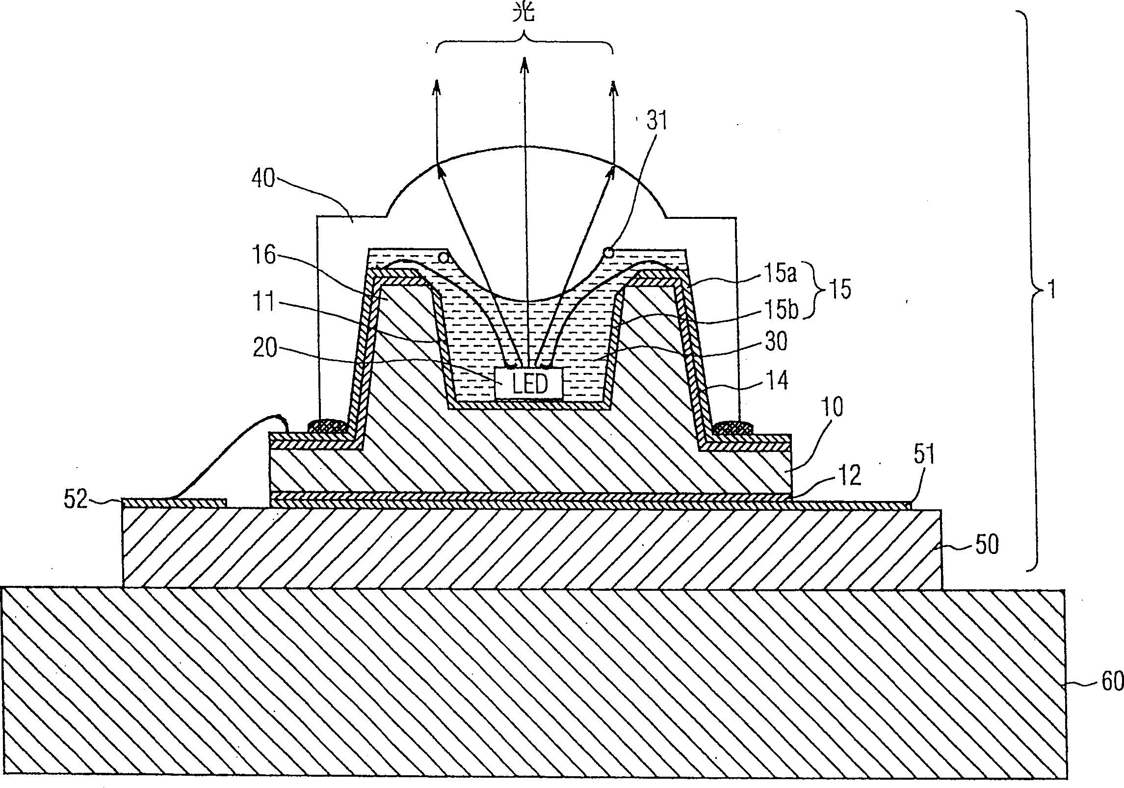 Solid luminous device packaged radiating member and its making method
